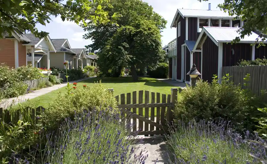 Conceptual view of a cottage court development